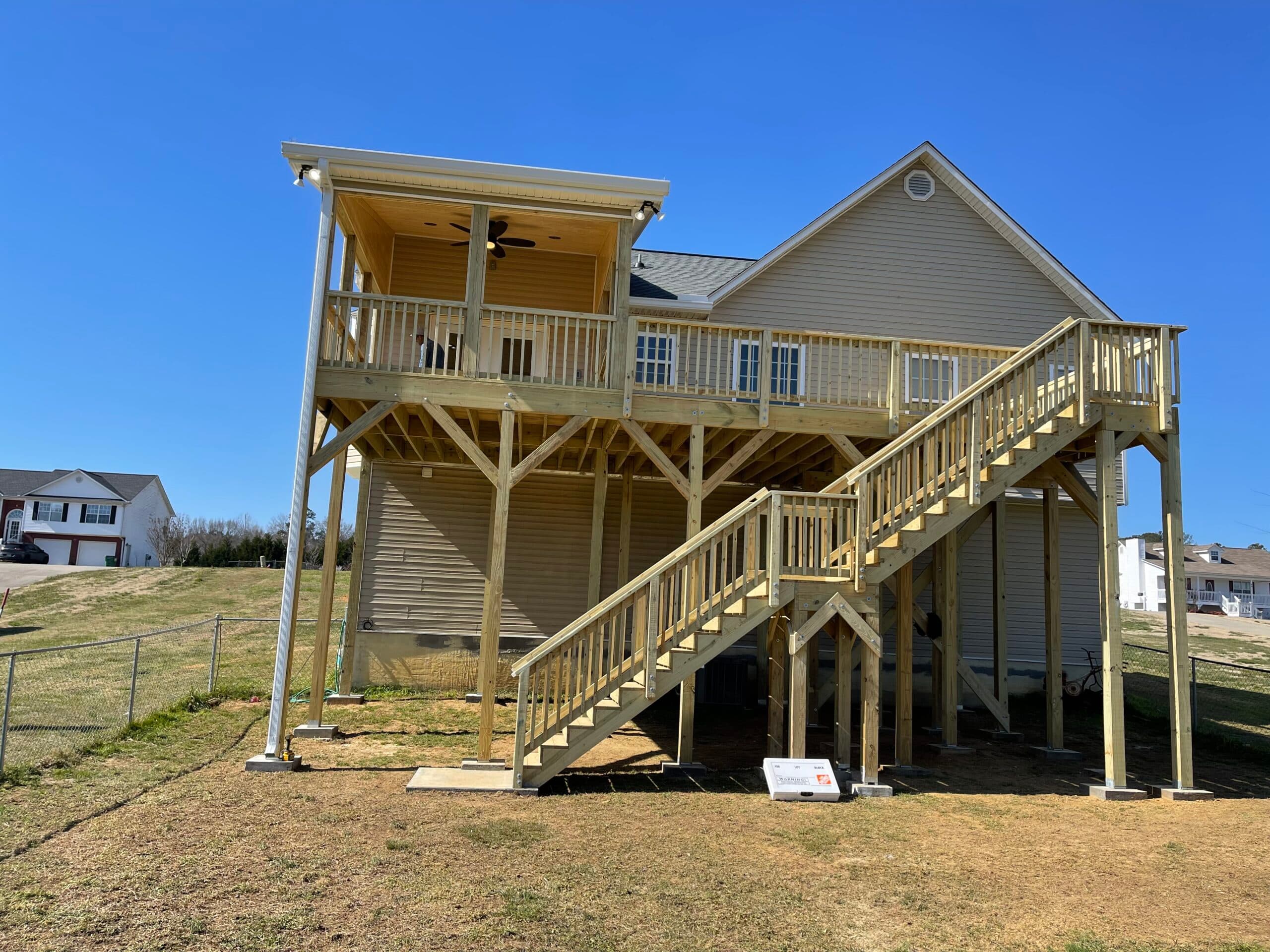 30x14 deck and 12x14 screen porch