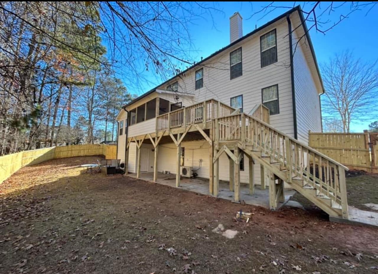 Deck and screen porch