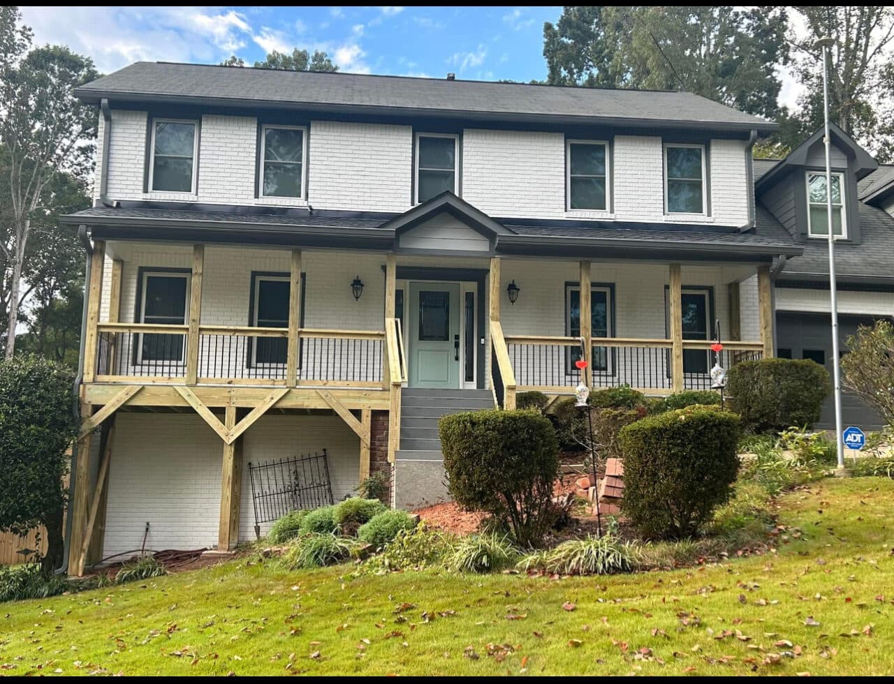 35x5 covered front porch