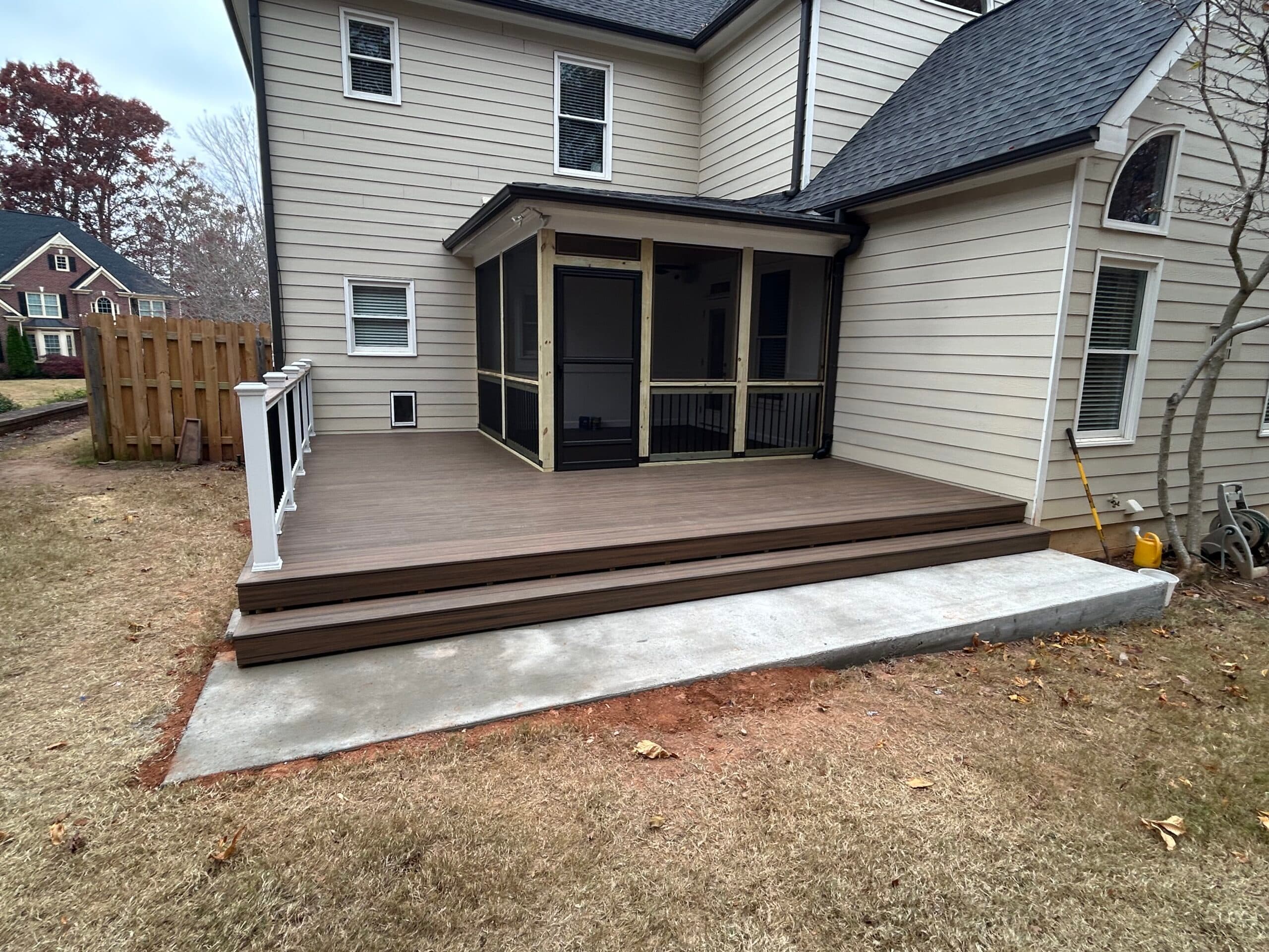 Deck and screen porch