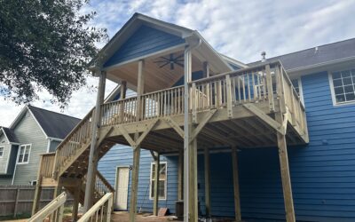 New deck with gable roof