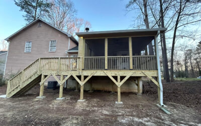 Deck, screen porch, door replacement and siding